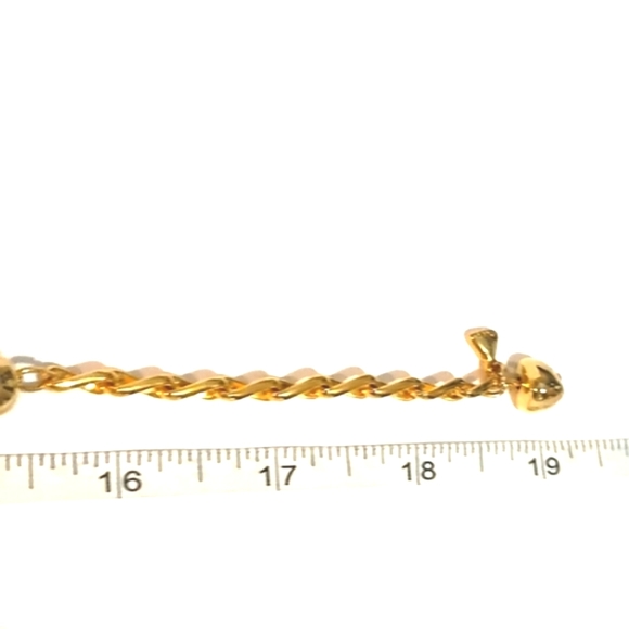 LIZ CLAIBORNE VINTAGE GRADUATED GOLD-TONE BEADED HOOK CLASP 15-19" NECKLACE - Picture 7 of 10